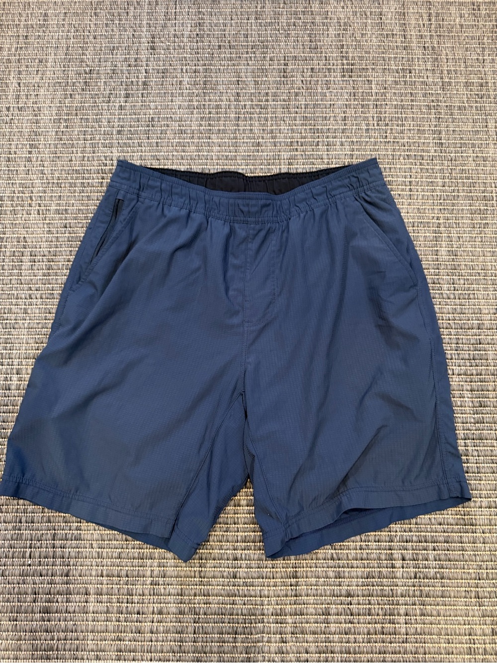 Prana Men's Slate Blue Elastic-Waist Athletic Shorts